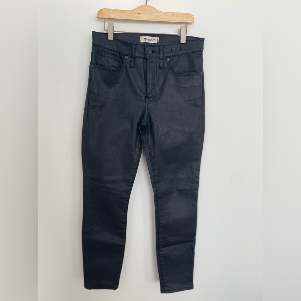 Madewell coated 9” high rise skinny jeans